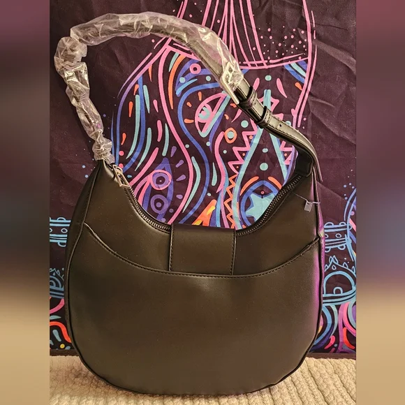 French Connection Charm Smooth Ring Closure Hobo Handbag - Picture 4 of 13